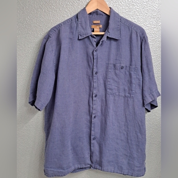 Bruno Pure Linen Button Up Shirt Size L - Picture 5 of 8